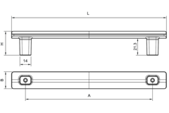Greep VIS-A-VIS BA320 L355 Zamak RVS-look
